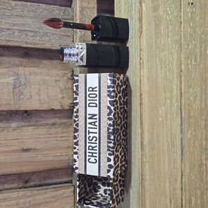 Christian Dior Mitzah Leopard Print Lipstick Case Limited Edition With Lipstick